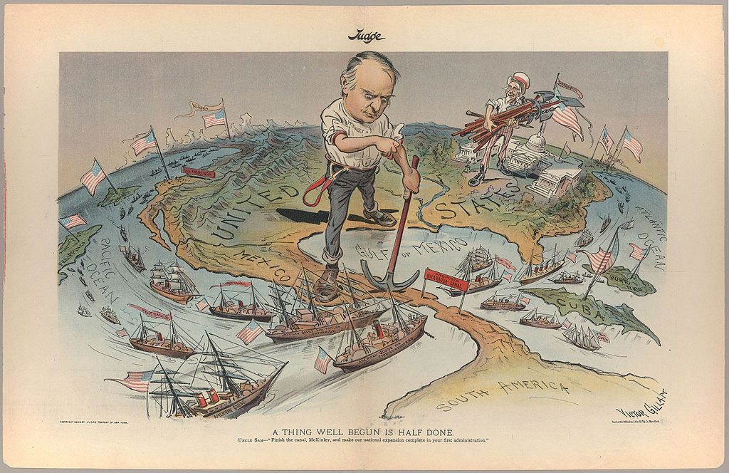 A political cartoon depicting America’s imperial ambitions after the Spanish-American War. Source: Wikimedia Commons