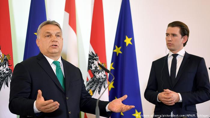 Viktor Orban arguing against EU immigrant quotas. Source: Deutsche Welle